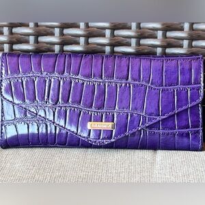 NWT Brahmin Veronica in VOLTAGE VIOLET SIRONA Trifold Wallet